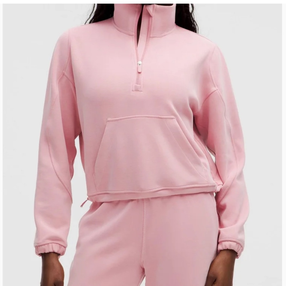 Lululemon Softstreme Quarter Zip Pink Tide